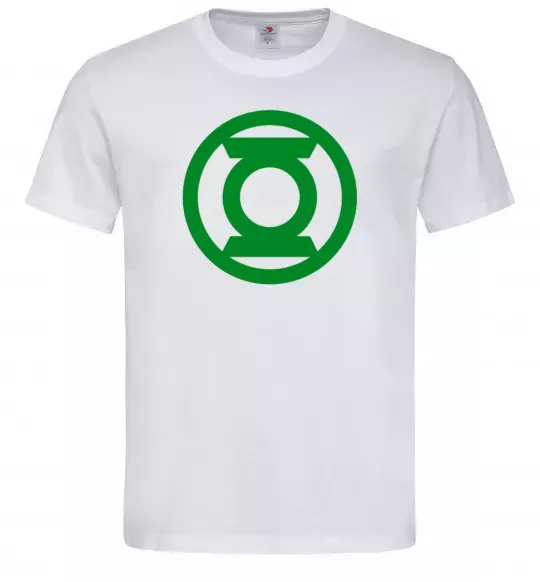 Мужская футболка Зелений ліхтар лого зелене Белый фото