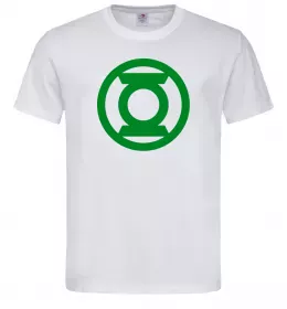 Мужская футболка Зелений ліхтар лого біле Зеленый фото