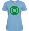 Жіноча футболка Зелений ліхтар лого зелене Блакитний фото