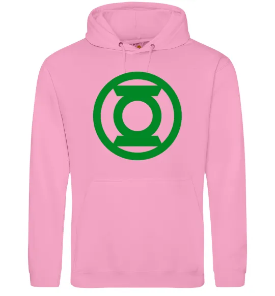 Жіноча толстовка (худі) Зелений ліхтар лого зелене Рожевий фото