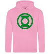 Жіноча толстовка (худі) Зелений ліхтар лого зелене Рожевий фото