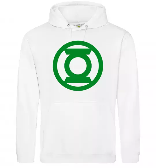 Женская толстовка (худи) Зелений ліхтар лого зелене Белый фото