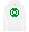 Женская толстовка (худи) Зелений ліхтар лого зелене Белый фото