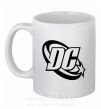 Чашка керамическая DC logo black Белый фото