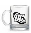 Чашка стеклянная DC logo black Прозрачный фото
