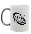 Чашка з кольоровою ручкою DC logo black Срібло Чашка з кольоровою ручкою DC logo black Срібло фото
