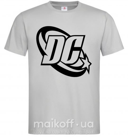 Мужская футболка DC logo black Серый фото