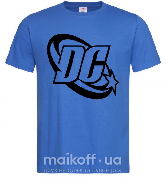 Мужская футболка DC logo black Ярко-синий фото