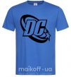 Мужская футболка DC logo black Ярко-синий фото