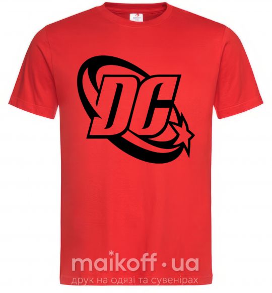 Мужская футболка DC logo black Красный фото