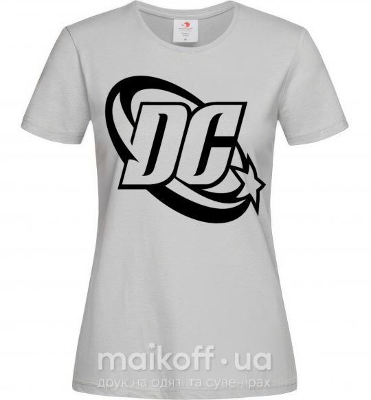 Женская футболка DC logo black Серый фото