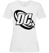 Женская футболка DC logo black Белый фото