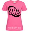Женская футболка DC logo black Ярко-розовый фото