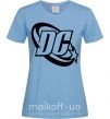 Женская футболка DC logo black Голубой фото