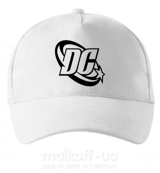 Кепка DC logo black Білий фото