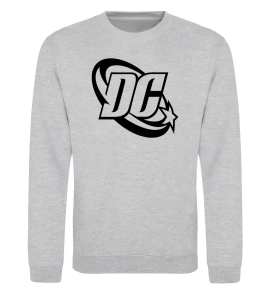 Світшот DC logo black Сірий меланж фото
