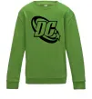 Детский Свитшот DC logo black Лаймовый Детский Свитшот DC logo black Лаймовый фото