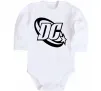 Дитячий бодік DC logo black Білий фото