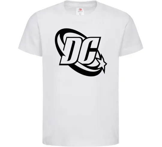 Дитяча футболка DC logo black Білий фото