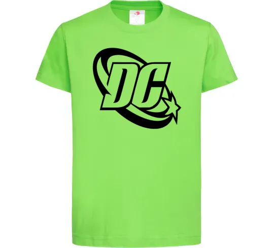 Дитяча футболка DC logo black Лаймовий фото