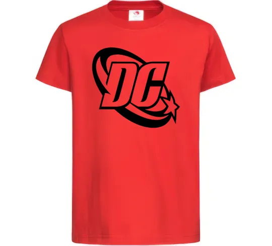 Дитяча футболка DC logo black Червоний фото