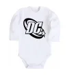 Дитячий бодік DC logo black Білий фото