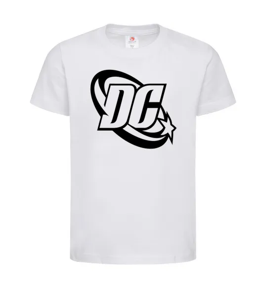 Детская футболка DC logo black Белый фото