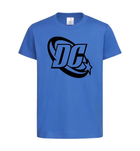 Детская футболка DC logo black Ярко-синий фото