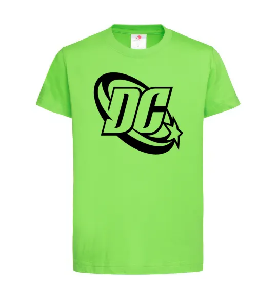 Детская футболка DC logo black Лаймовый фото