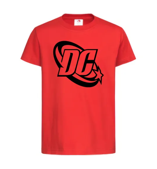 Детская футболка DC logo black Красный фото