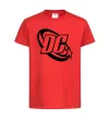 Детская футболка DC logo black Красный фото