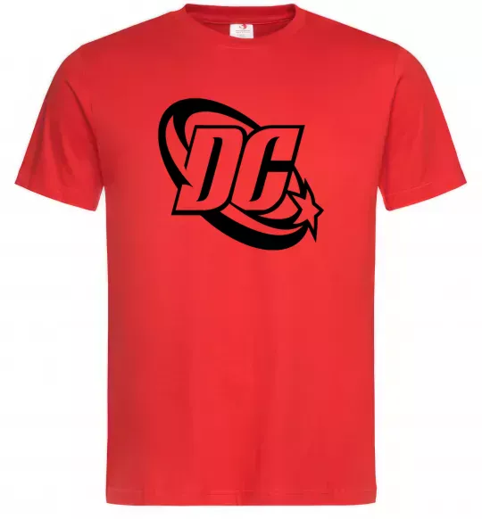 Чоловіча футболка DC logo black Червоний фото