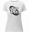 Жіноча преміум футболка DC logo black Білий фото