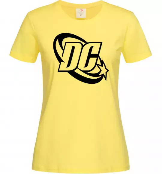 Женская футболка DC logo black Лимонный фото