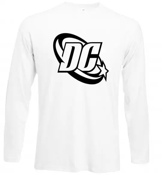 Лонгслів DC logo black Білий фото