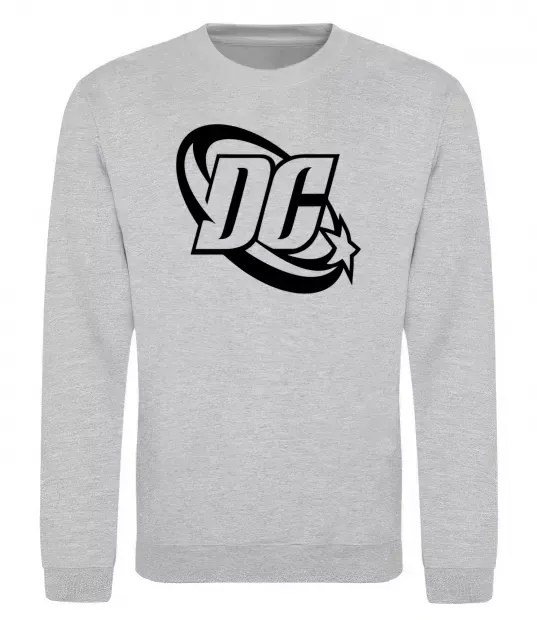 Світшот DC logo black Сірий меланж фото