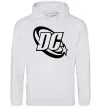 Чоловіча толстовка (худі) DC logo black Сірий меланж фото
