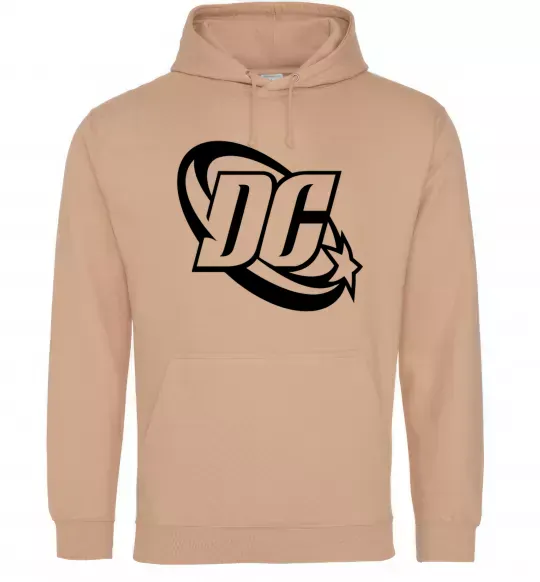 Чоловіча толстовка (худі) DC logo black Пісочний фото