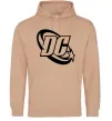Чоловіча толстовка (худі) DC logo black Пісочний фото