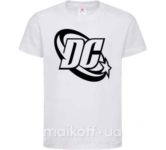 Дитяча футболка DC logo black Білий фото
