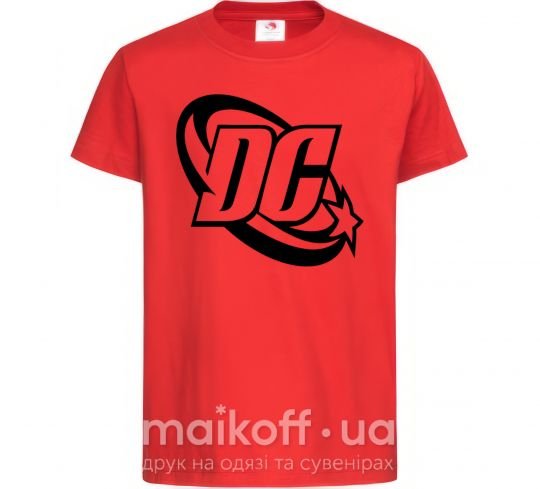 Дитяча футболка DC logo black Червоний фото