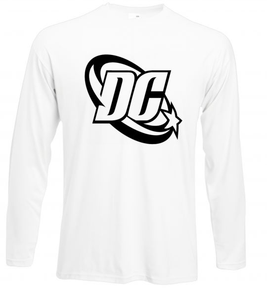 Лонгслів DC logo black Білий фото