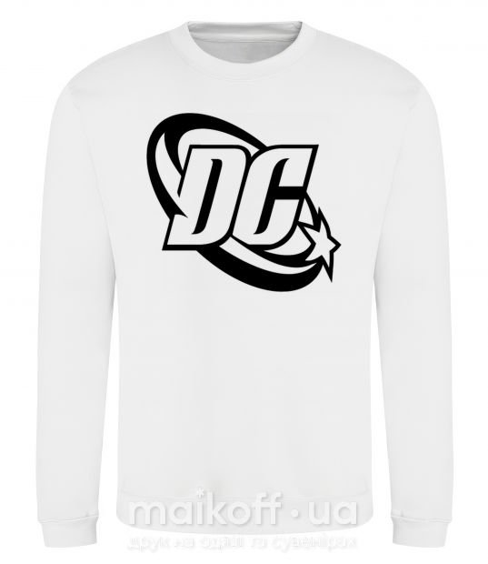 Світшот DC logo black Білий фото