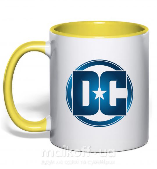 Чашка з кольоровою ручкою DC logo fullcolour Сонячно жовтий фото