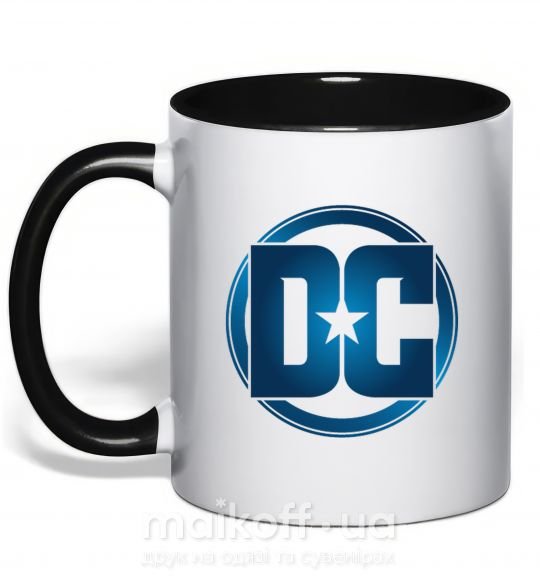Чашка с цветной ручкой DC logo fullcolour Черный фото