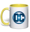 Чашка з кольоровою ручкою DC logo fullcolour Лимонний фото