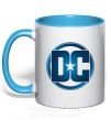 Чашка с цветной ручкой DC logo fullcolour Голубой фото