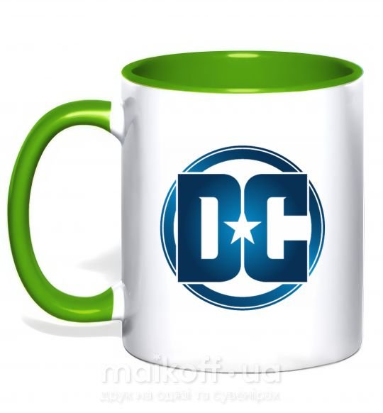 Чашка з кольоровою ручкою DC logo fullcolour Зелений фото