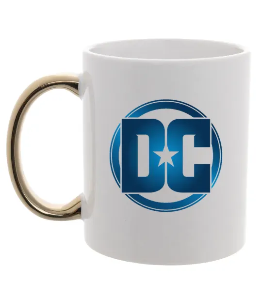 Чашка с цветной ручкой DC logo fullcolour Золото фото