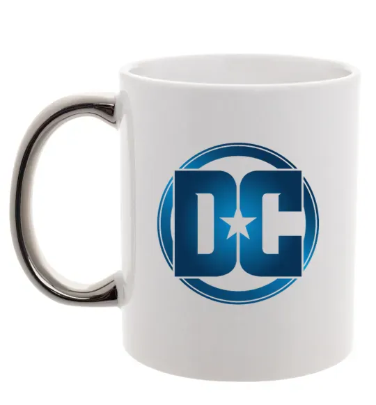 Чашка с цветной ручкой DC logo fullcolour Серебро фото